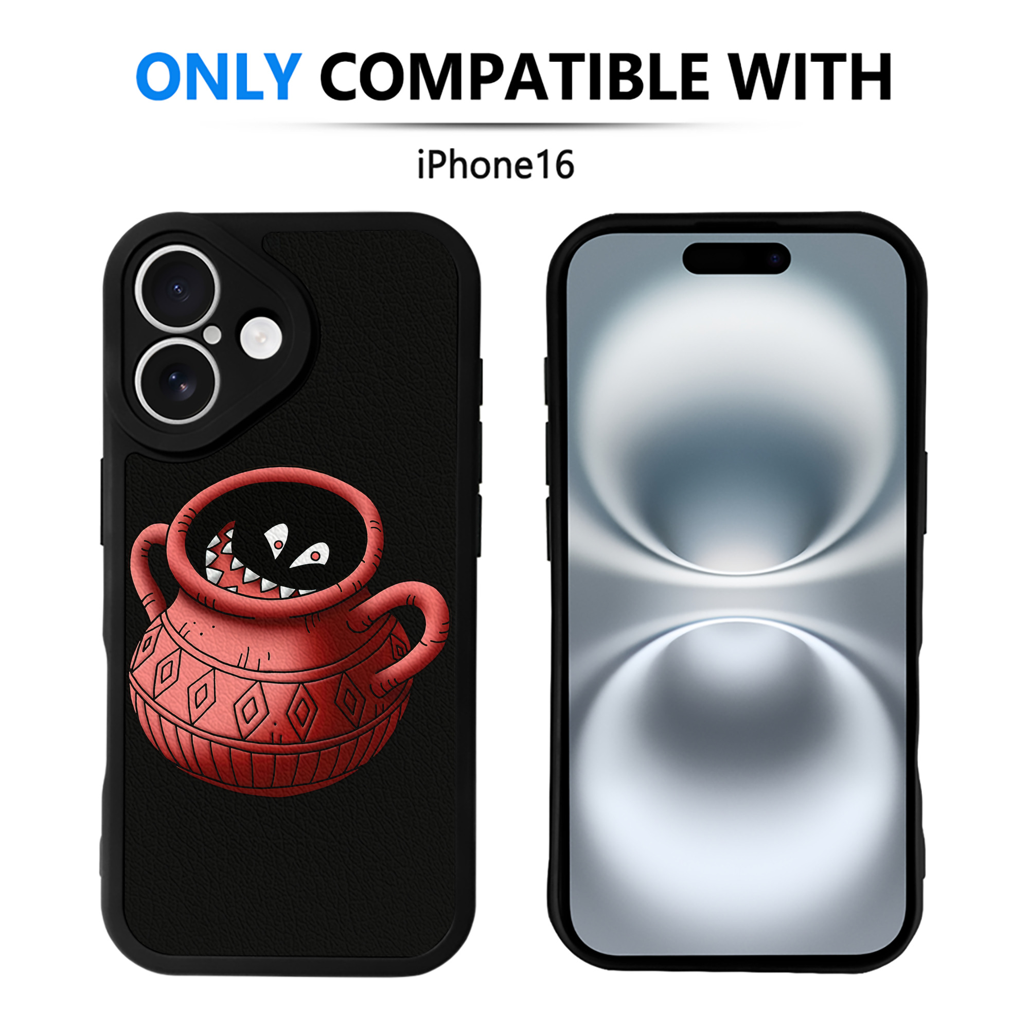 （画像用） ドラゴンクエスト Doragon Kuesuto Dragon Quest 【iPhone 16シリーズ対応】シリコンスマホケース（レザー調） 材質：シリコン